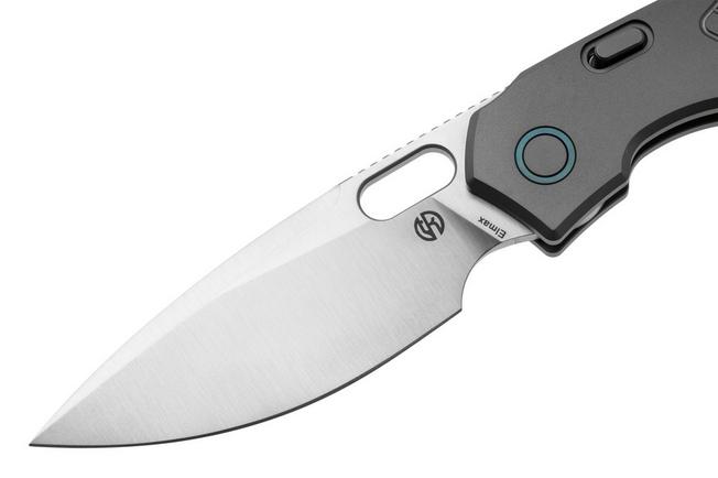 Afbeelding voor Vosteed Psyop A2202 Satin Elmax, Gray Titanium, zakmes, Tuffknives design