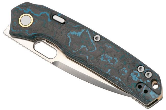 Afbeelding voor Vosteed Psyop A2208 Satin Elmax, Arctic Storm FatCarbon, zakmes, Tuffknives design