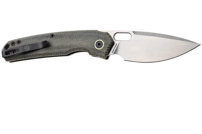 Bild für Vosteed Psyop A2211 Stonewashed Elmax, Black Norplex UltreX Micarta, Taschenmesser, Tuffknives Design