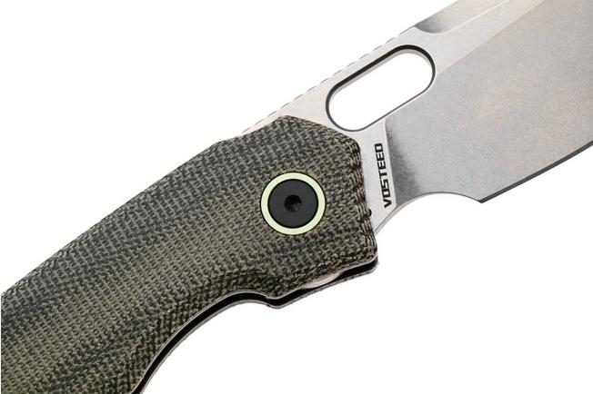 Bild für Vosteed Psyop A2211 Stonewashed Elmax, Black Norplex UltreX Micarta, Taschenmesser, Tuffknives Design