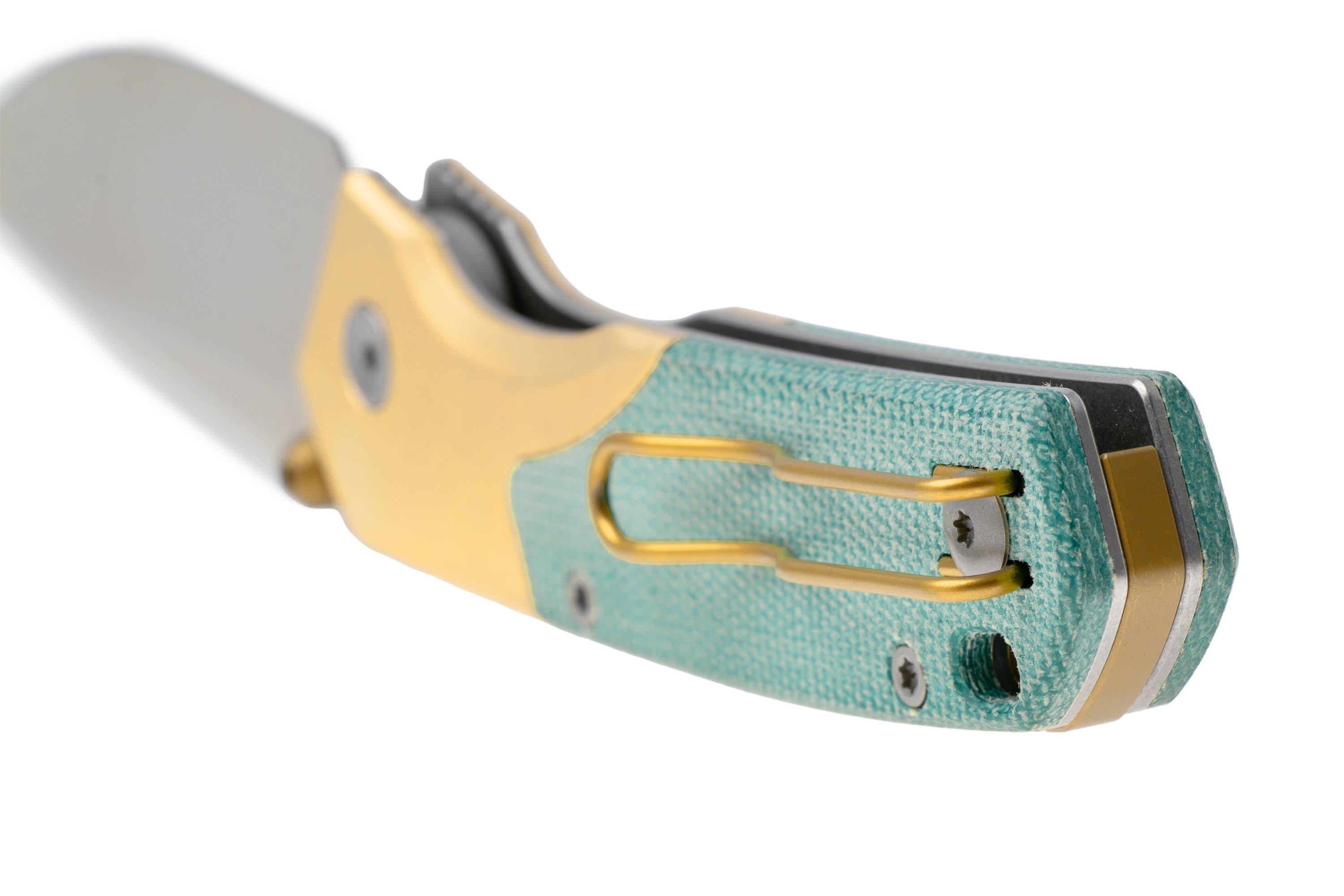 Vosteed Psyop 299 A2221 Satin S35VN, Teal Norplex UltreX Micarta ...