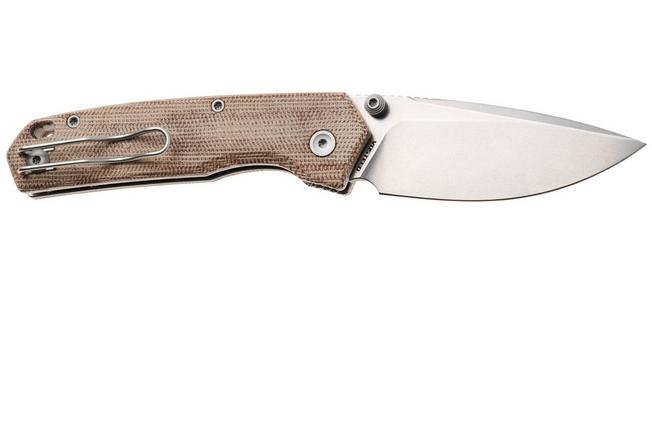 Bild für Vosteed Psyop 299 A2229 Stonewashed S35VN, Natural Norplex UltreX Micarta, Taschenmesser, Tuffknives Design