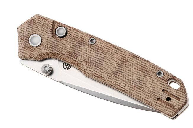 Bild für Vosteed Psyop 299 A2229 Stonewashed S35VN, Natural Norplex UltreX Micarta, Taschenmesser, Tuffknives Design