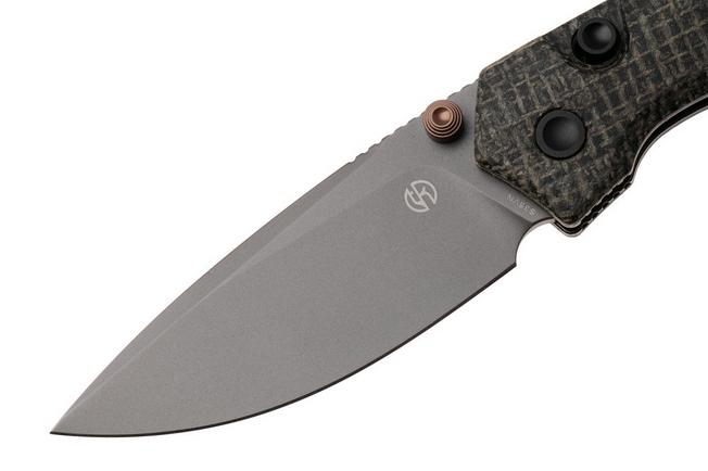 Bild für Vosteed Psyop 299 A2230 Gray S35VN, Gray Norplex UltreX Micarta, Taschenmesser, Tuffknives Design