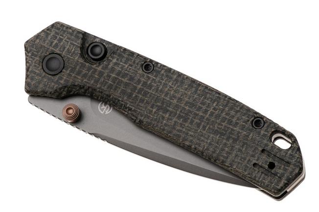 Bild für Vosteed Psyop 299 A2230 Gray S35VN, Gray Norplex UltreX Micarta, Taschenmesser, Tuffknives Design