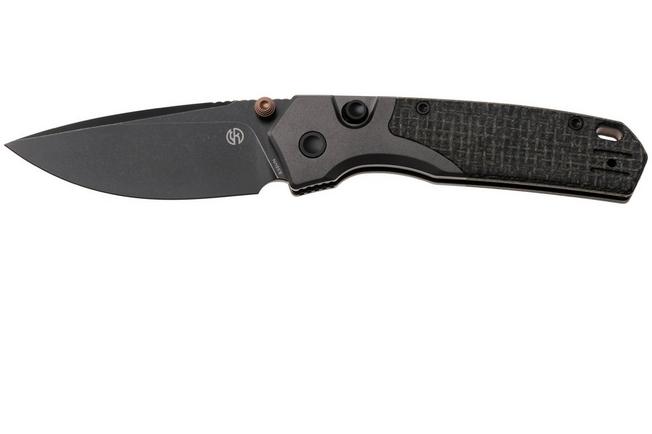 Bild für Vosteed Psyop 299 A2229 Blackwashed S35VN, Black Norplex UltreX Micarta & Titanium Bolsters, Taschenmesser, Tuffknives Design
