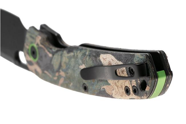 Afbeelding voor Vosteed Psyop A2235 Blackwashed Elmax, Blue Current Micarta, zakmes, Tuffknives design