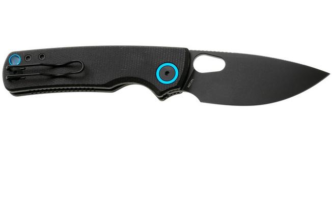 Afbeelding voor Vosteed Porcupine A2601 Blackwashed 14C28N, Black Micarta, zakmes, Yue Dong design