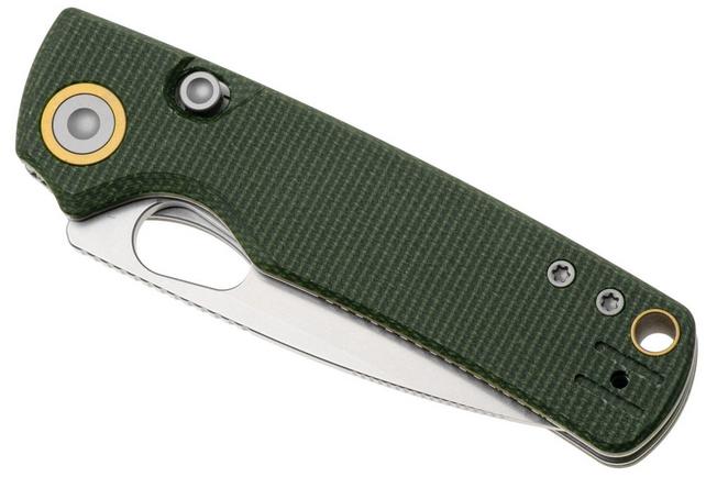 Afbeelding voor Vosteed Porcupine A2603 Stonewashed 14C28N, Green Micarta, zakmes, Yue Dong design