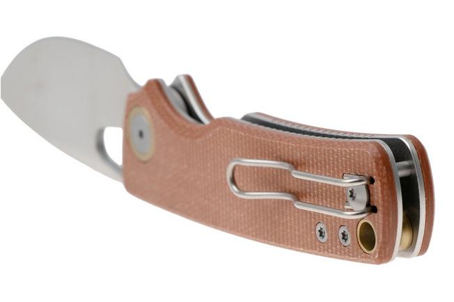 Afbeelding voor Vosteed Porcupine A2604 Satin 14C28N, Brown Micarta, zakmes, Yue Dong design