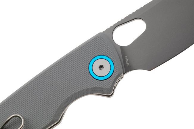 Afbeelding voor Vosteed Porcupine A2607 Gray PVD 14C28N, Gray G10, zakmes, Yue Dong design