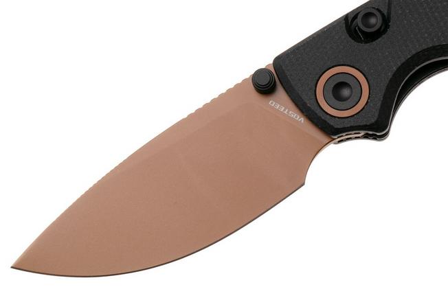 Afbeelding voor Vosteed Porcupine A2610 Copper Dune PVD 14C28N, Black Micarta, zakmes, Yue Dong design