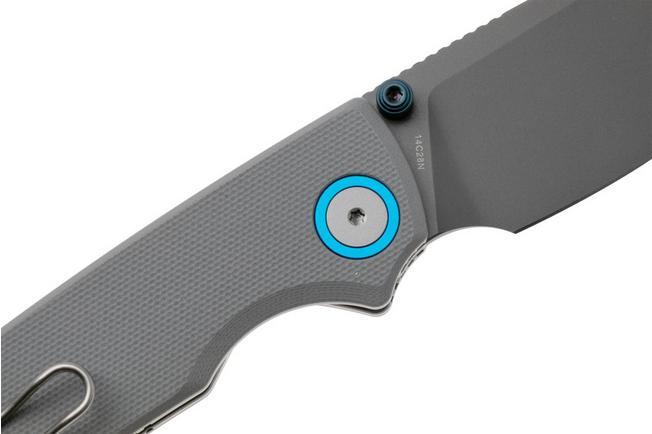 Afbeelding voor Vosteed Porcupine A2612 Gray PVD 14C28N, Gray G10, zakmes, Yue Dong design