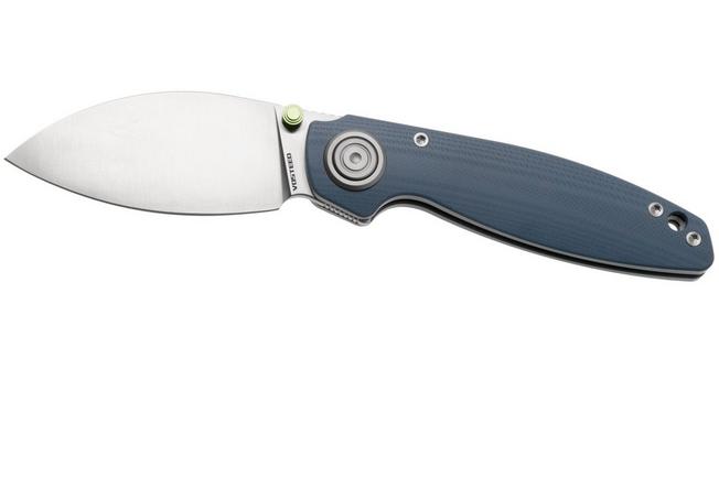 Afbeelding voor Vosteed Shilin Cutter A2809 Satin 154CM, Blue G10, zakmes, Yue Dong design