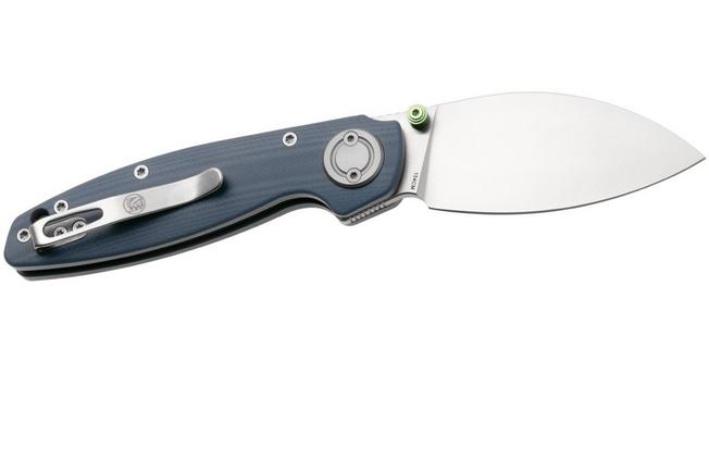 Afbeelding voor Vosteed Shilin Cutter A2809 Satin 154CM, Blue G10, zakmes, Yue Dong design