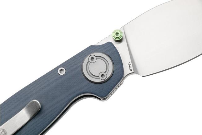 Afbeelding voor Vosteed Shilin Cutter A2809 Satin 154CM, Blue G10, zakmes, Yue Dong design
