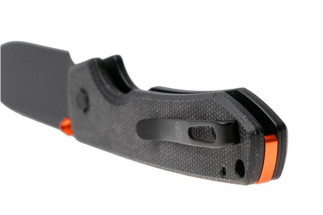 Afbeelding voor Vosteed Raccoon A2902 Blackwashed 14C28N, Black Micarta, zakmes, Yue Dong design