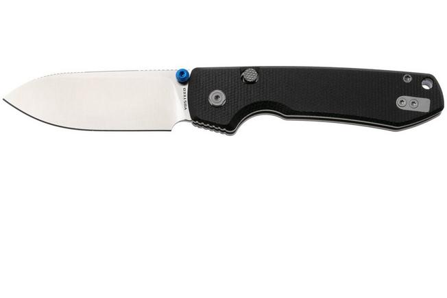 Afbeelding voor Vosteed Raccoon A2903 Satin 14C28N, Black Micarta, zakmes, Yue Dong design