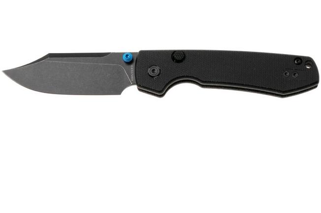 Afbeelding voor Vosteed Raccoon A2910 Blackwashed 14C28N, Black Micarta, zakmes, Yue Dong design