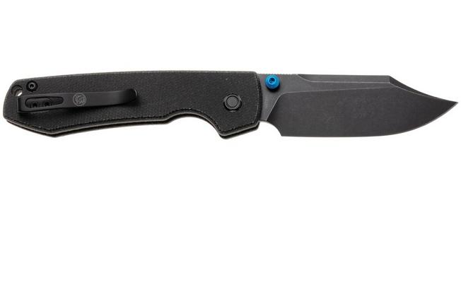 Afbeelding voor Vosteed Raccoon A2910 Blackwashed 14C28N, Black Micarta, zakmes, Yue Dong design