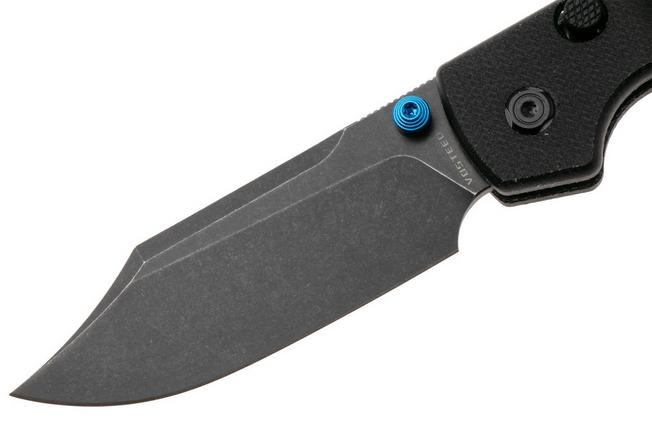 Afbeelding voor Vosteed Raccoon A2910 Blackwashed 14C28N, Black Micarta, zakmes, Yue Dong design