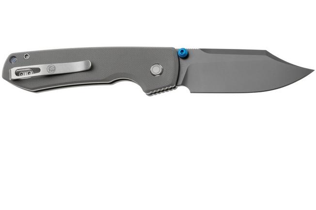 Afbeelding voor Vosteed Raccoon A2918 Destroyer Gray PVD 14C28N, Gray G10, zakmes, Yue Dong design