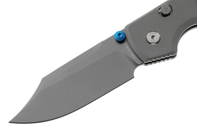 Afbeelding voor Vosteed Raccoon A2918 Destroyer Gray PVD 14C28N, Gray G10, zakmes, Yue Dong design