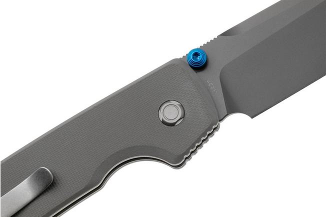 Afbeelding voor Vosteed Raccoon A2918 Destroyer Gray PVD 14C28N, Gray G10, zakmes, Yue Dong design