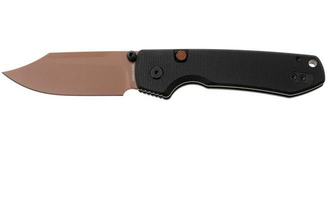 Afbeelding voor Vosteed Raccoon A2926 Copper DUne PVD 14C28N, Black Micarta, zakmes, Yue Dong design