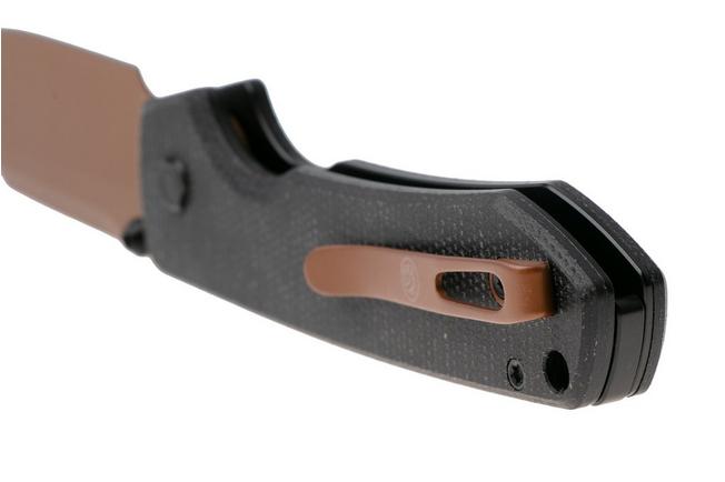 Afbeelding voor Vosteed Raccoon A2926 Copper DUne PVD 14C28N, Black Micarta, zakmes, Yue Dong design