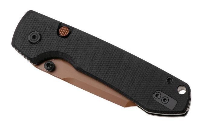 Afbeelding voor Vosteed Raccoon A2926 Copper DUne PVD 14C28N, Black Micarta, zakmes, Yue Dong design
