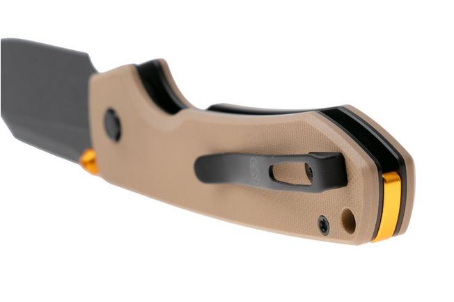 Afbeelding voor Vosteed Raccoon A2927 Blackwashed 14C28N, Sand G10, zakmes, Yue Dong design