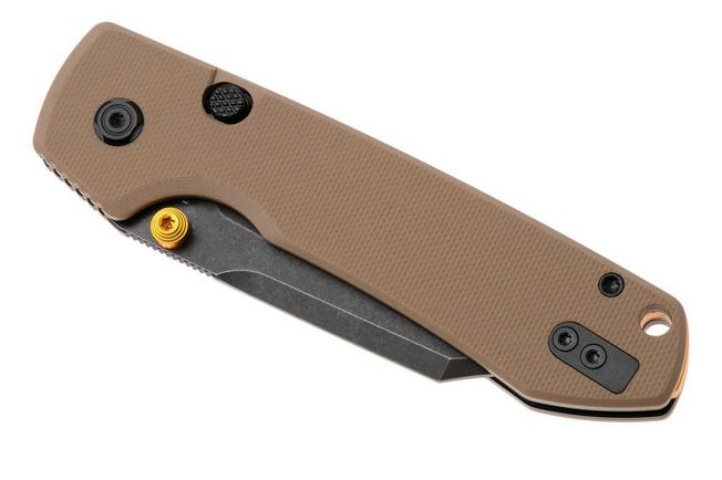 Afbeelding voor Vosteed Raccoon A2927 Blackwashed 14C28N, Sand G10, zakmes, Yue Dong design