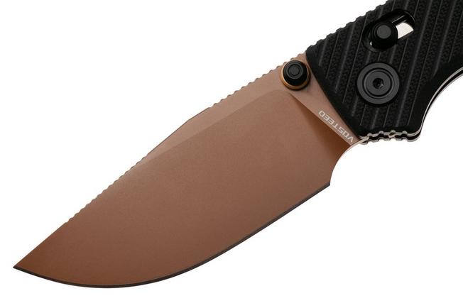 Afbeelding voor Vosteed Porcupine ModSwap A3101 Copper Dune PVD 154CM, Black G10, zakmes, Yue Dong design