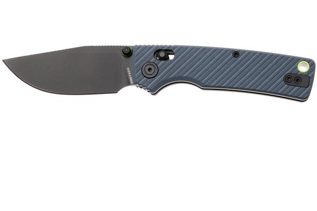 Afbeelding voor Vosteed Porcupine ModSwap A3102 Blackwashed 154CM, Blue G10, zakmes, Yue Dong design