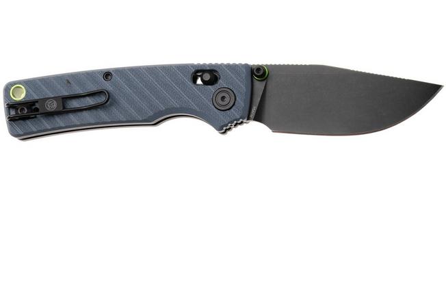 Afbeelding voor Vosteed Porcupine ModSwap A3102 Blackwashed 154CM, Blue G10, zakmes, Yue Dong design