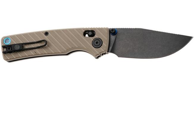 Afbeelding voor Vosteed Porcupine ModSwap A3103 Blackwashed 154CM, Sand G10, zakmes, Yue Dong design