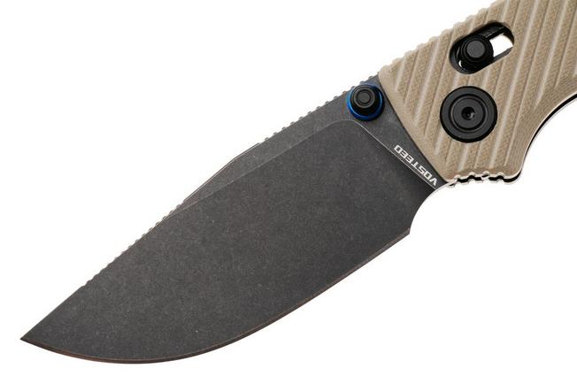 Afbeelding voor Vosteed Porcupine ModSwap A3103 Blackwashed 154CM, Sand G10, zakmes, Yue Dong design