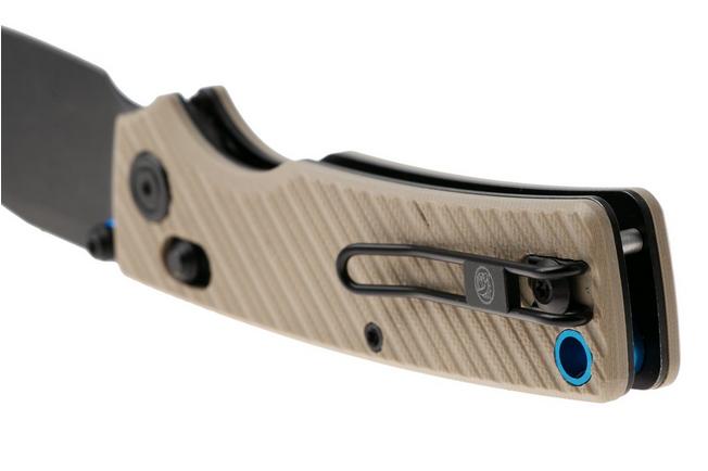 Afbeelding voor Vosteed Porcupine ModSwap A3103 Blackwashed 154CM, Sand G10, zakmes, Yue Dong design