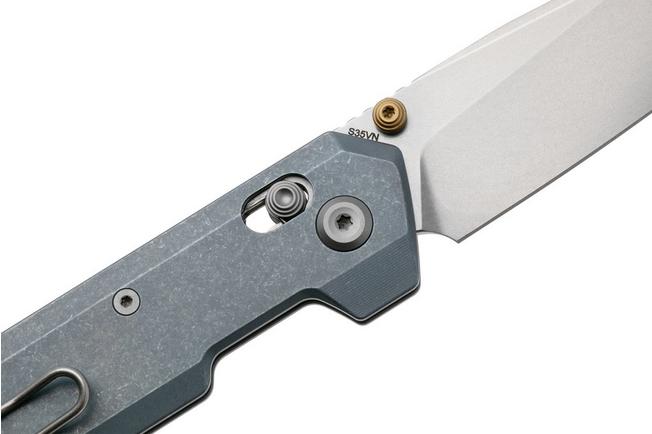 Afbeelding voor Vosteed Parallel A3504 Stonewashed S35VN, Blue Titanium, zakmes