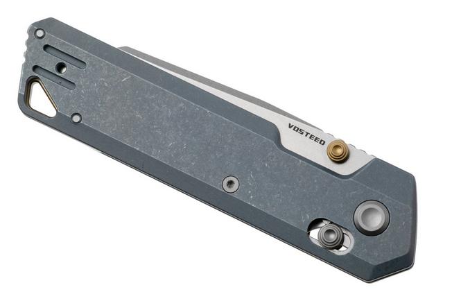 Afbeelding voor Vosteed Parallel A3504 Stonewashed S35VN, Blue Titanium, zakmes