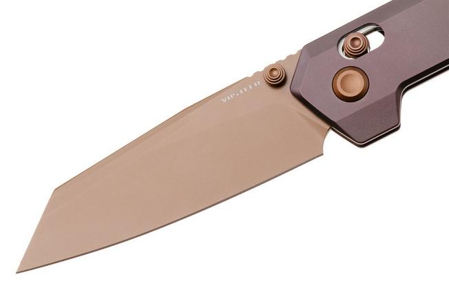 Afbeelding voor Vosteed Parallel A3505 Copper Dune PVD S35VN, Dark Reddish Purple Titanium, zakmes