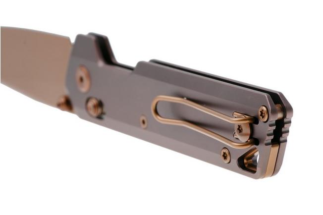 Afbeelding voor Vosteed Parallel A3505 Copper Dune PVD S35VN, Dark Reddish Purple Titanium, zakmes