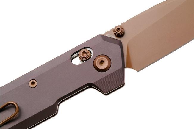 Afbeelding voor Vosteed Parallel A3505 Copper Dune PVD S35VN, Dark Reddish Purple Titanium, zakmes