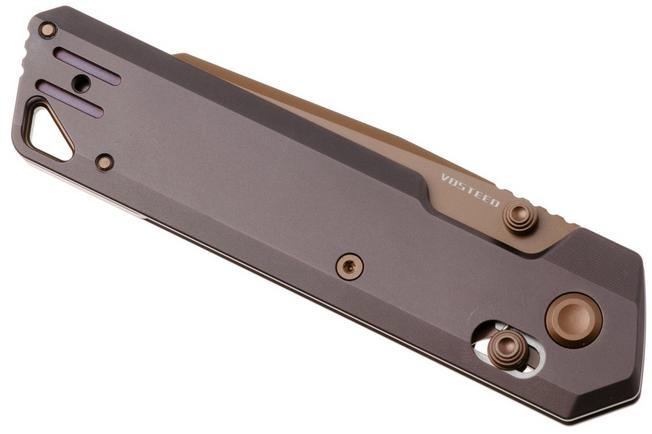 Afbeelding voor Vosteed Parallel A3505 Copper Dune PVD S35VN, Dark Reddish Purple Titanium, zakmes