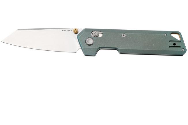 Afbeelding voor Vosteed Parallel A3519 Stonewashed 154CM, Green Titanium, zakmes