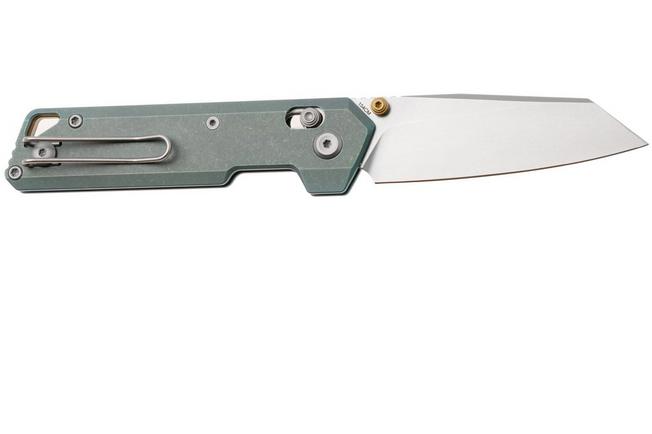 Afbeelding voor Vosteed Parallel A3519 Stonewashed 154CM, Green Titanium, zakmes