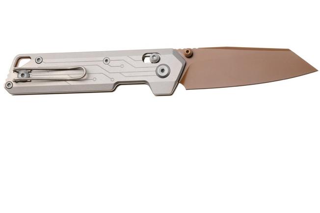 Afbeelding voor Vosteed Parallel A3520 Copper Dune PVD 154CM, Circuit Titanium, zakmes