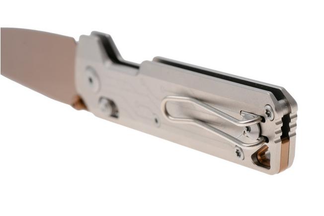 Afbeelding voor Vosteed Parallel A3520 Copper Dune PVD 154CM, Circuit Titanium, zakmes