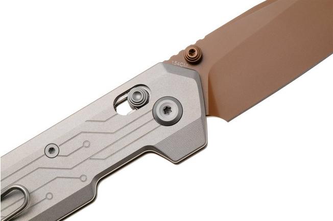 Afbeelding voor Vosteed Parallel A3520 Copper Dune PVD 154CM, Circuit Titanium, zakmes